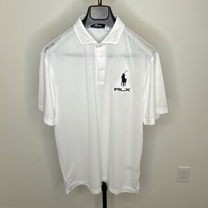 New - RLX Ralph Lauren - White Men’s Golf Shirt - Medium